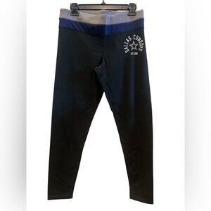 PINK Victoria's Secret Black and Navy Dallas Cowboys Team Leggings Size Large